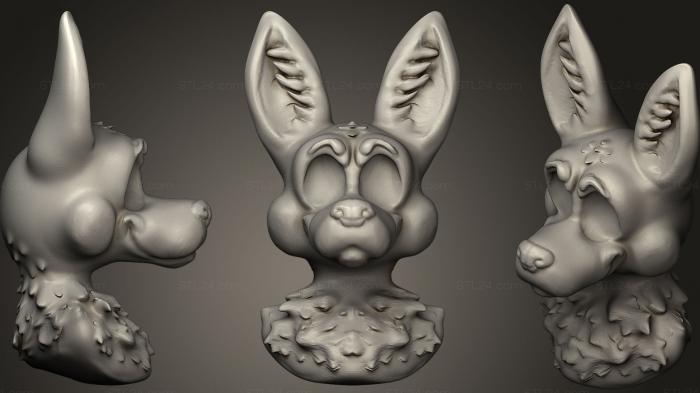 Figurines simple (Fursuit Head Toony, STKPR_0495) 3D models for cnc